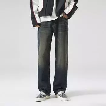 Spring and Summer New High Street Jeans Men s American Trendy Loose Straight Pants Casual Trousers 28