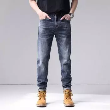 Spring and Summer New Men s American Retro Slim Straight Big Beef Stretch Jeans Trousers Men 28