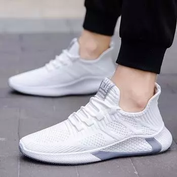 Spring and summer new men s casual fly-woven shoes trendy fashion student running shoes fly-woven sports men s shoes 39