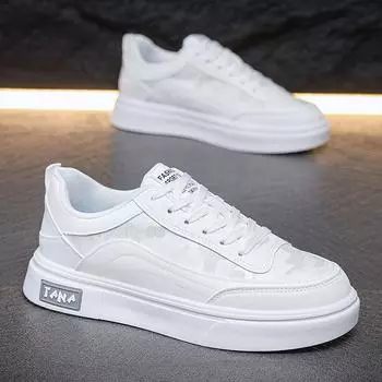 Spring and summer new men s casual board shoes trendy shoes Korean version of little white shoes low-top lace-up four-season fashion sports shoes men 39