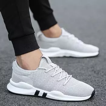 Spring and summer new men s shoes versatile mesh shoes soft sole lace-up men s casual shoes trendy Korean version of sports shoes 39
