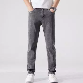 Spring and Summer New Men s Slim Straight Retro Stretch Jeans Trousers Men 28