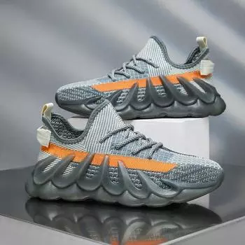 Spring and summer new trend versatile soft sole casual sports shoes fly woven mesh breathable running shoes Internet celebrity coconut shoes 39
