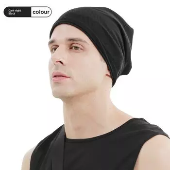 Spring and Summer Outdoor Sport Climbing Sun Protection Riding Cap Headscarf UV Protection Ice Silk Cool Feeling Breathable Pullover XMZ228 Dark Night One size
