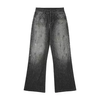 Spring and Summer Ox King Series Retro Straight Loose Micro-flare Jeans Men s Trousers S