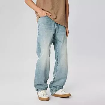 Spring and Summer Straight Jeans Cool Men s Fashion Brand Jeans New Style 28 синий