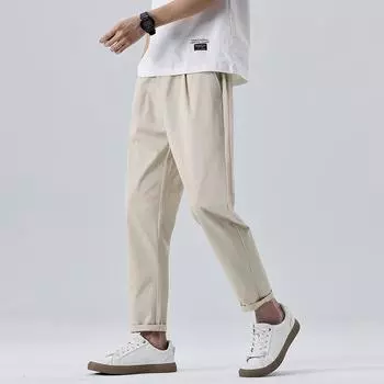 Spring and Summer Thin Conical Light Business Casual Pants Men s Small Trousers Versatile Cropped Pants Men 28