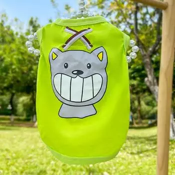 Spring and summer webbing X dog vest pet clothes pass pattern, cat dog clothes cat vest pet supplies XS (bust 30CM recommended weight 2-1.5 kg)