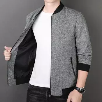 Spring, Autumn and Winter Administrative Cadre Jacket Work Business Leisure Young and Middle-aged Jacket M серый