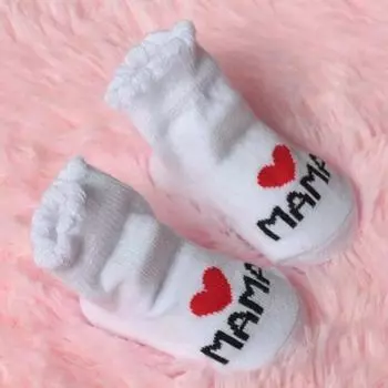Spring Autumn Baby Soft Cotton Socks Cute Love Mama Girls Boys Floor Socks for 0-6 Months Newborn Toddler Stripe Infant Stuff 0-1 year old