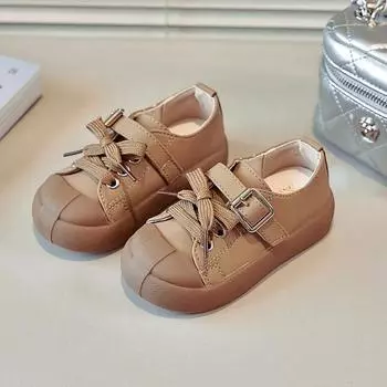 Spring Autumn Children Shoes Non-slip Versatile Girls Causal Shoes Fashion Patchwork Kids Boys Sneakers Soft Bottom Hook Loop 23 хаки