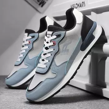 Spring Autumn High Quality Men Sneakers Outdoor Breathable Walking Shoes Fashion Trainers Men s Sport Basketball Shoe Main Push 39 синий