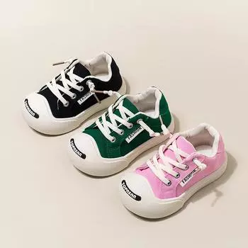 Spring Autumn Kids Shoes for Boy Anti-Slip Girls Causal Canvas Sneakers Fashion Versatile Children Tennis Shoes Classic Leisure 21 зелёный