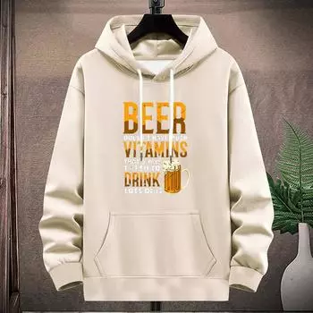 Spring Autumn Men Clothes Casual Fashion Print Hoodies Youth Men Outdoor Sport Pullover Hoodies M белый