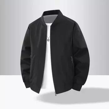 Spring Autumn Men s Baseball Collar Jacket Casual Loose Fashion Vintage Bomber Outerwear Men M