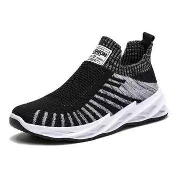 Spring autumn new breathable thin style tide shoes men s mesh surface casual shoes large size men s flying woven sneakers D197 39 бежевый