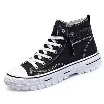 Spring autumn new canvas shoes men s sneakers men s casual fashion sports shoes D209 39 чёрный