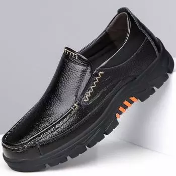 Spring Autumn New Designer Casual Shoes for Men Fashion Solid Color Leather Shoes Male Soft Sole Lace Platform Dress Shoe Man 38