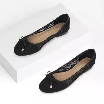 Весна Осень Новые Женские балетки Модная обувь на плоской подошве Удобные Элегантные Слипоны для работы Женская обувь 7.5