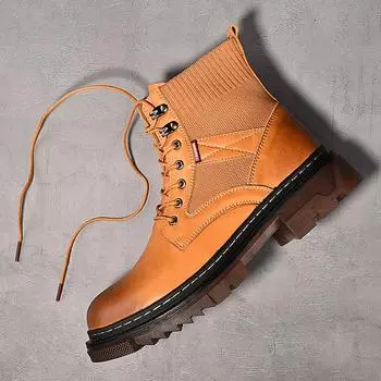 Spring Autumn Newest Men S Boots Men Casual Shoes Outdoor Ankle Boots Fashion Leather Shoes Man Motorcycle Martin Boots Male Shoes 44