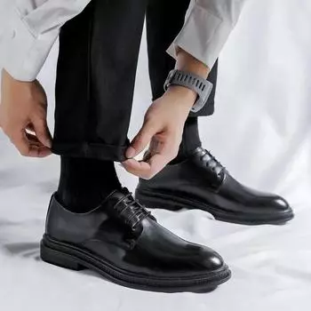 Весна Осень Социальная Обувь Мужская Деловая Мужская Официальная Обувь Кожаная Повседневная Дешевая Распродажа Одежда Элегантная и Классическая Низкая Цена 39