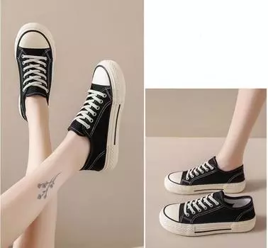 Spring Autumn Women Canvas Shoes Women Fashion Summer Casual Sneakers Student Casual Shoes Woman Vulcanize Shoes 35 бежевый