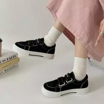 Spring Autumn Women s Vulcanize Shoes Fashion Breathable Thick Bottom Design Sneakers Girls Platform Canvas Casual Flat Shoes 35