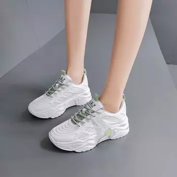 Spring/Autumn Women Sneakers Fashion Light Lace Up Platform Women Sports Shoes Outdoor Comfortable Flats Ladies Casual Shoes 35 розовый