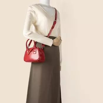 Spring Bowling Bag Korean High-grade Crossbody Bag Cute Niche Bow Bow Small Handbag бежевый