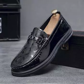 Spring breathable casual leather shoes men s British one-pedal versatile soft-soled Doudou shoes daily non-slip low-top men s shoes tide 39