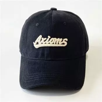 Spring Brushed Hat K-style Fashion Letter Embroidery Labeling Peaked Cap Couple Outdoor Sunshade Baseball Cap for Men Black Adjustable
