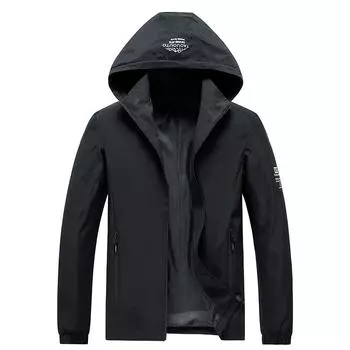 Весенняя повседневная модная мужская куртка с капюшоном, красивая корейская версия, свободное трендовое пальто для мужчин M серый