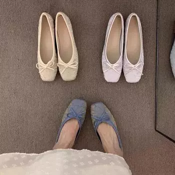 Spring evening heel 2025 sea blue fairy women s shoes small fragrant single shoes French grandma shoes with evening low skirt 35 абрикосовый