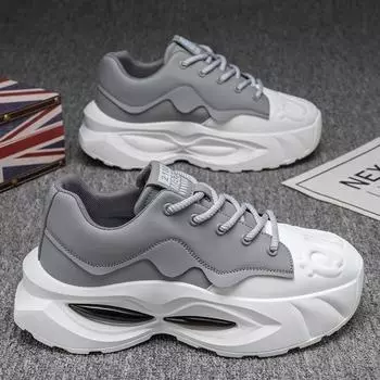 Spring explosion 2025 new men s shoes low-top versatile comfortable casual thick-soled heightening Korean version of trendy dad shoes 39