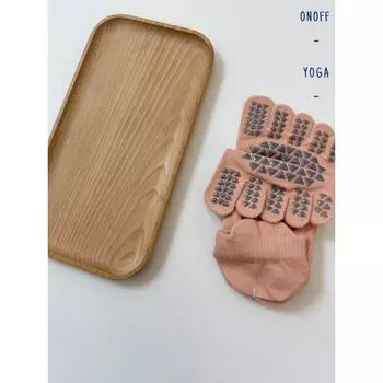 Spring & Fall Warm Finger Long Socks Yoga Socks Pilates Socks Yoga Socks Non Slip Sports Finger Socks Mid-Length Sock Socks-Light Orange