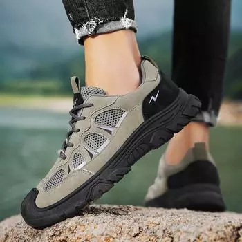 Spring fashion trendy outdoor sports shoes men s personality casual tooling shoes youth low-top lace-up hiking shoes 39