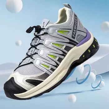 Spring hot mesh breathable thick-soled lightweight mountaineering shoes outdoor climbing sports casual men s shoes running dad shoes 39