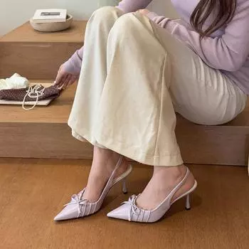 Spring Island • Glacier Blue Pointed Butterfly High Heels Women s Spring Backspace Shoulders 35 синий