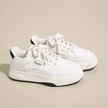 Spring little white shoes new female students heightening platform sports board shoes casual shoes female H6518 35