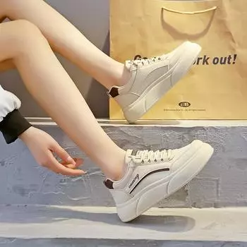 Spring little white shoes women s shoes new versatile sports dad shoes board shoes soft sole spring and autumn women s shoes S 35 белый