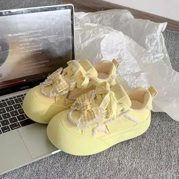 Spring little white shoes women s ugly cute big head shoes new versatile campus style sports and leisure board shoes 35