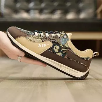 Spring live broadcast low-top cloth breathable sports thick baseplate shoes trend Hong Kong style violent bear outdoor tooling shoes men 38 чёрный