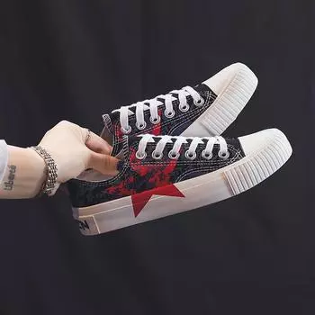 Весенние низкие парусиновые туфли Женские туфли из вулканизированной резины с тремя слоями Повседневная обувь Студенческая тканевая обувь Модная обувь 35 белый