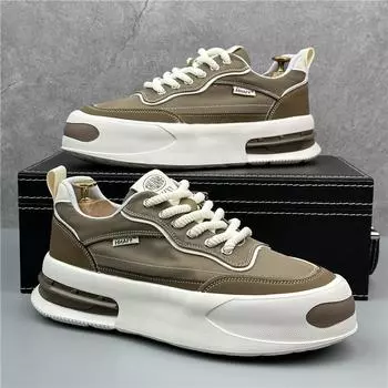 Spring Men Casual Cricket Shoes Fashion Trend Sneakers Walking Skateboard For Boys Youth Retro Style Board Shoes 38 чёрный