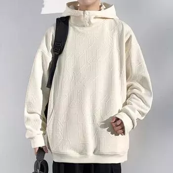 Весенние мужские толстовки с капюшоном, однотонная модная уличная верхняя одежда, мужская повседневная толстовка с капюшоном в стиле хип-хоп, свободная толстовка с капюшоном, большой размер M чёрный