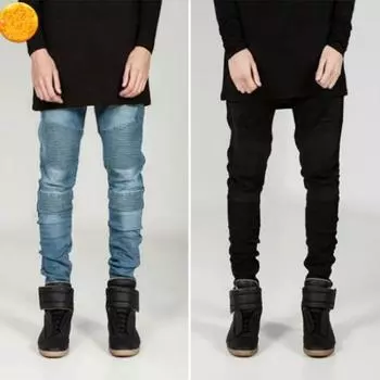 Весенние мужские джинсы, модные повседневные удобные тонкие спортивные штаны для маленьких ног 29