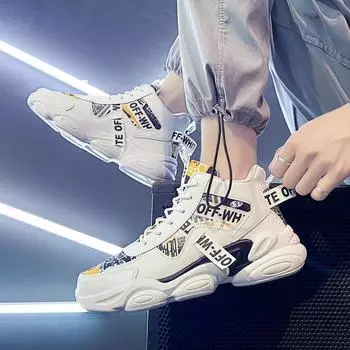 Spring men s shoes 2024 new trendy versatile platform sports casual shoes wear-resistant men s dad shoes winter trendy shoes 39