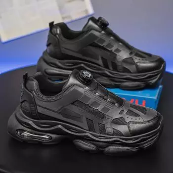 Spring men s shoes 2025 new breathable little white shoes men s trendy versatile platform sports shoes casual dad shoes 39