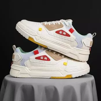 Spring men s shoes 2025 new trend versatile platform casual little white board shoes men s height increase non-slip sports tide shoes 39