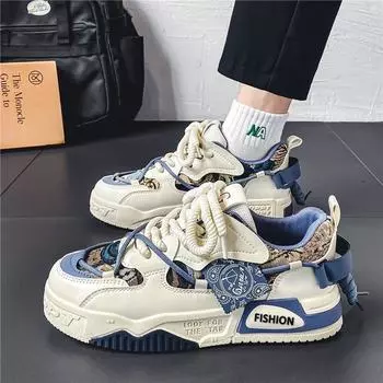 Spring men s shoes new breathable canvas shoes men s trend versatile niche board shoes platform sports casual dad shoes 39